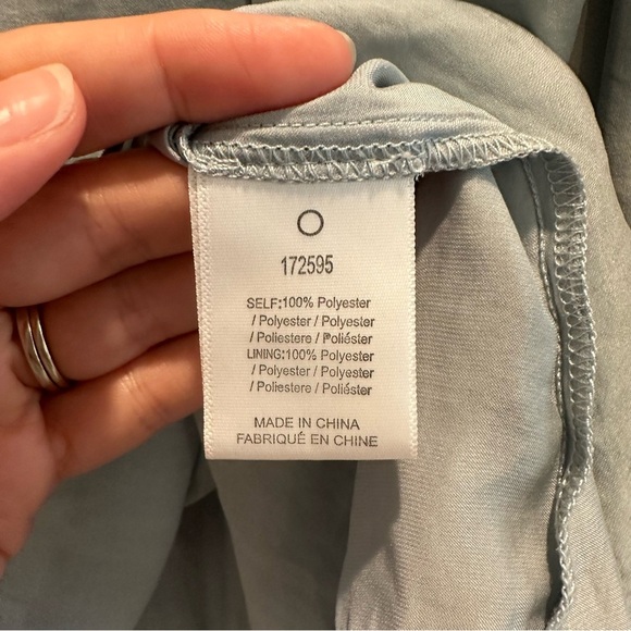 Dolan Light Blue Ruffle Blouse Size Medium - Picture 3 of 5